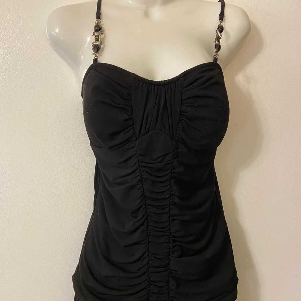 Bisou Bisou Black Spandex Fitted Tank